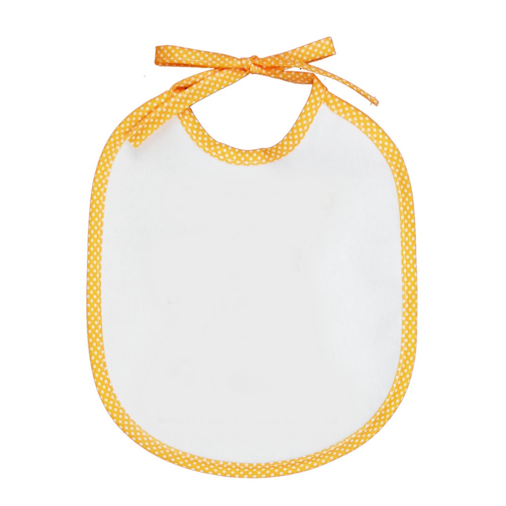 Bavaglino PER SUBLIMAZIONE mis.20x24 con laccetti e sbieco pois