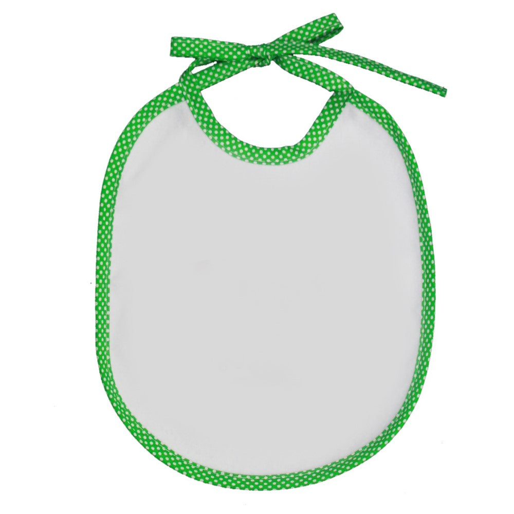 Bavaglino PER SUBLIMAZIONE mis.20x24 con laccetti e sbieco pois