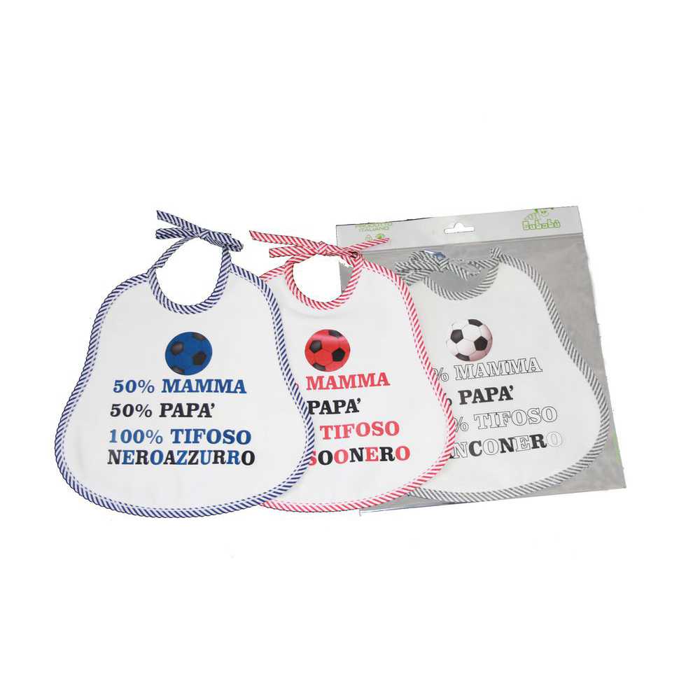 Bavetta I TIFOSI cm.24x24 con laccetti stampati