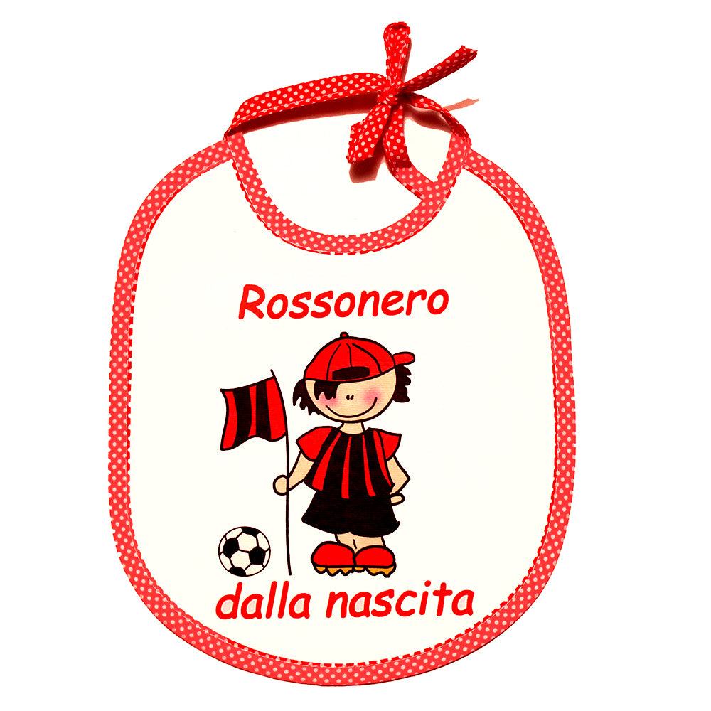 Bavaglino SQUADRE SPIRITOSO cm.20x24 con laccetti