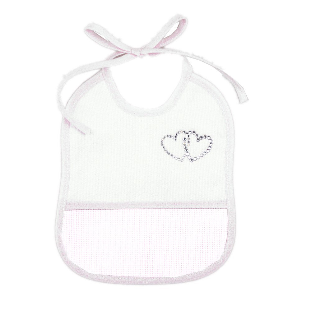 Bavetta ZIGULI' cm.16x20 con laccetti e applicazione strass