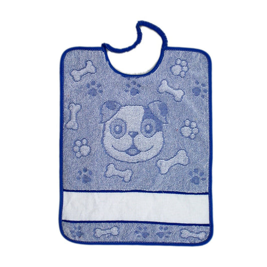 Bavaglino RUFY cm. 29x35 con etamine per ricamo chiusura con elastico