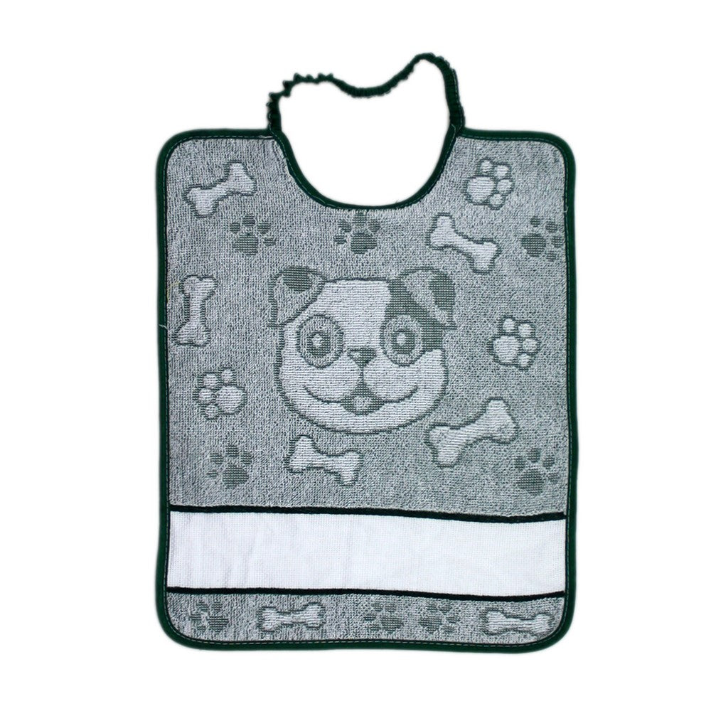 Bavaglino RUFY cm. 29x35 con etamine per ricamo chiusura con elastico