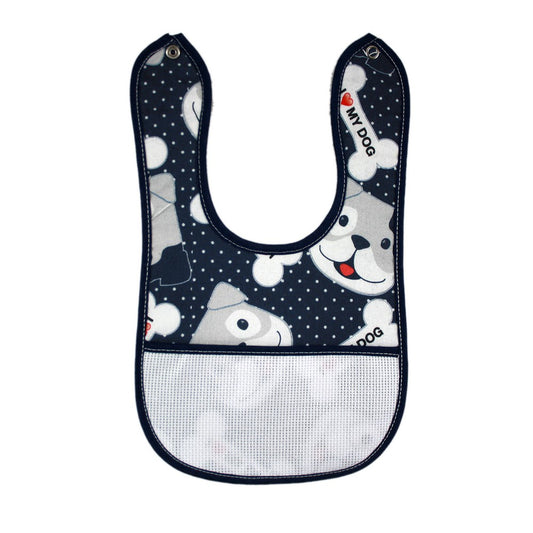 Bavetta RUFY cm.18x30 con bottone e tasca da ricamare