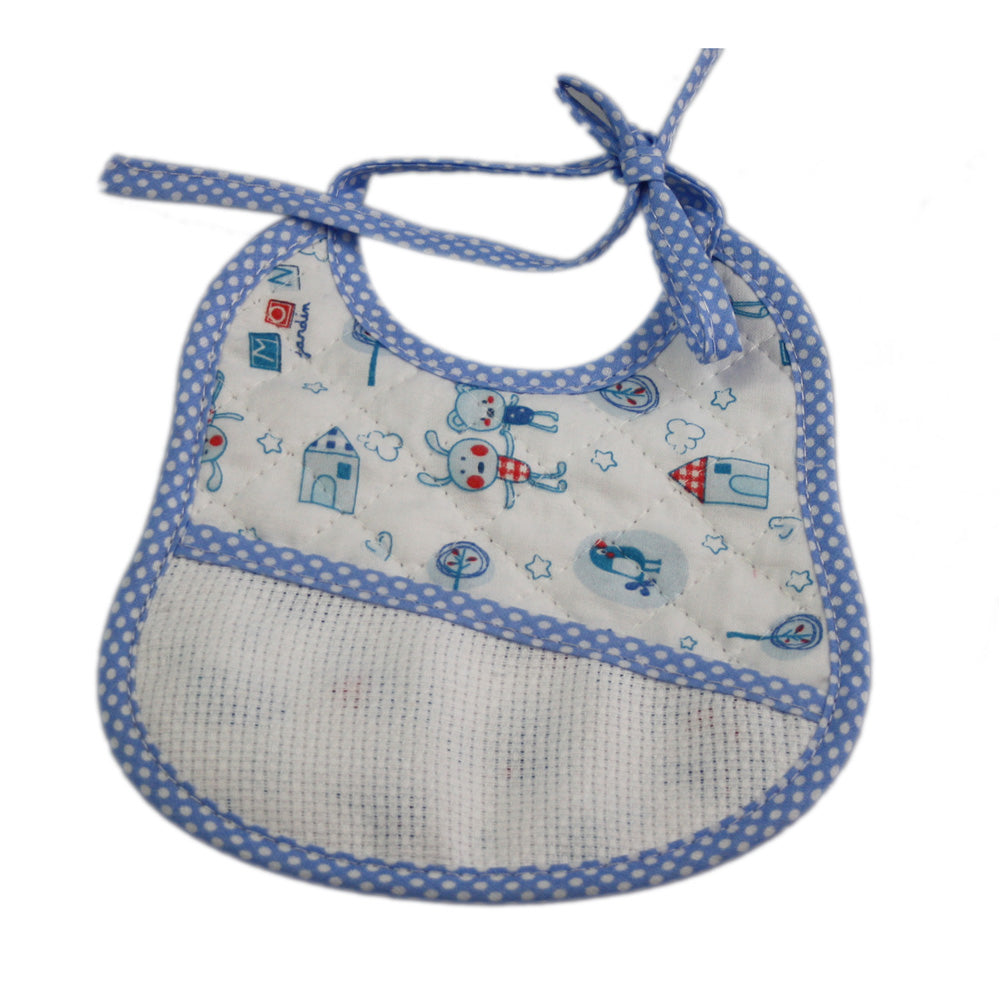 Bavaglino BART cm.15x16 con laccetti da ricamare