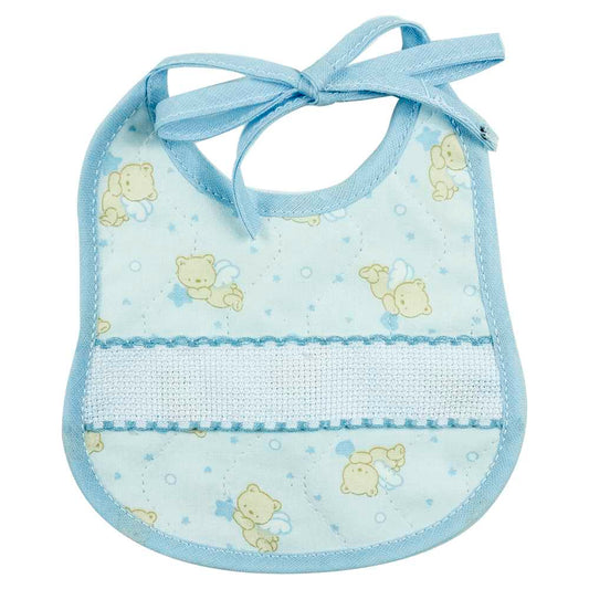 Bavetta NAOMI cm.15x16 con laccetti e fascia da ricamare