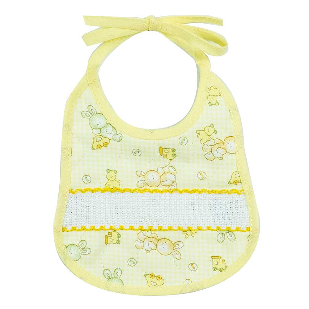 Bavetta NAOMI cm.15x16 con laccetti e fascia da ricamare