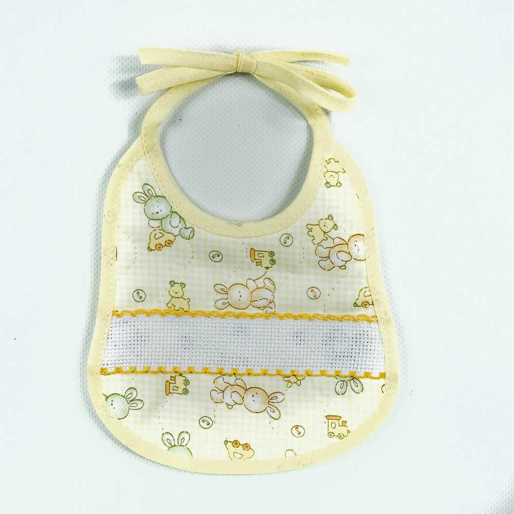 Bavetta NAOMI cm.15x16 con laccetti e fascia da ricamare