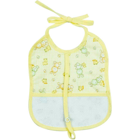 Bavetta SMARTIES cm.16x19 con laccetti, legasucchiotto e tasca da ricamare