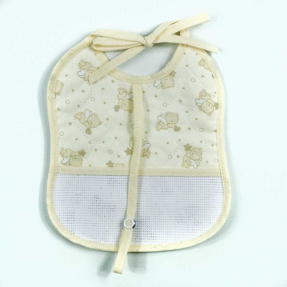 Bavetta SMARTIES cm.16x19 con laccetti, legasucchiotto e tasca da ricamare