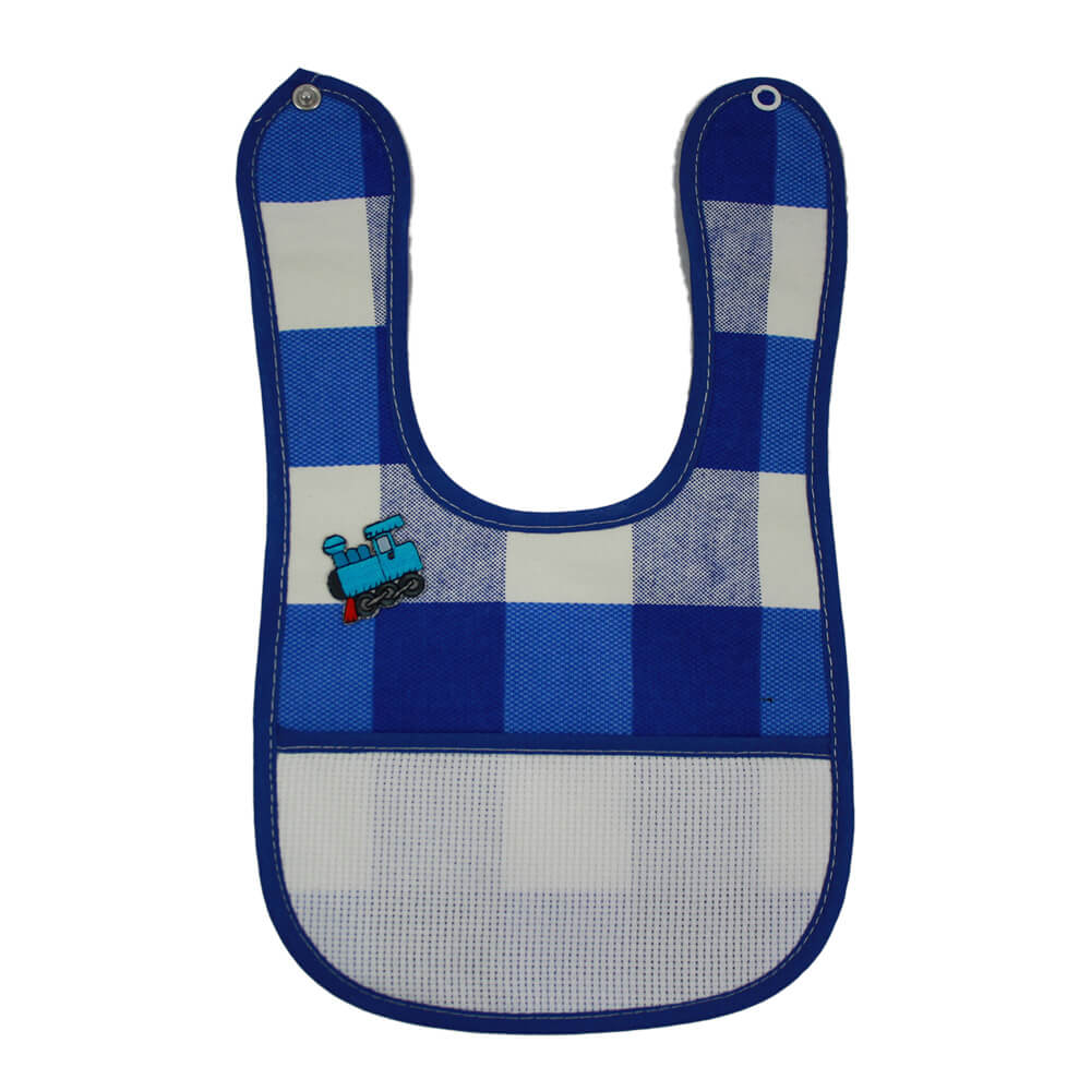 Bavetta FLIPPY cm.18x30 con bottone e tasca da ricamare+applicazione