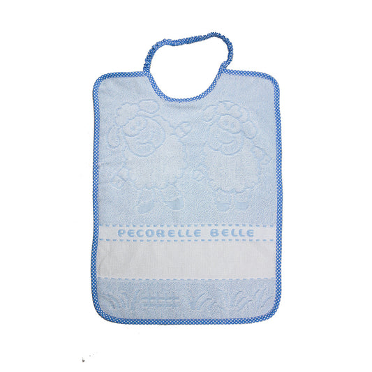 Bavaglino PECORELLE cm.29x35 in spugna con elastico e con fascia da ricamare