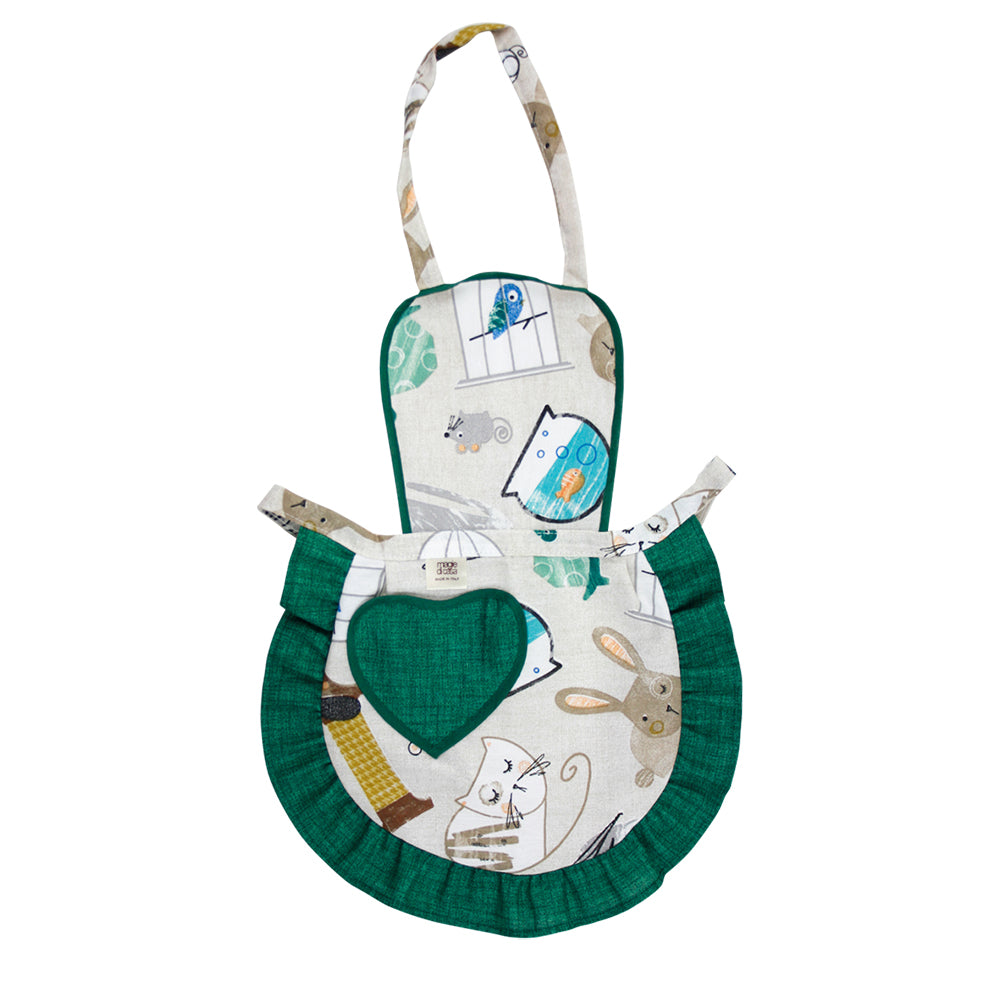 Grembiulino baby FABRIZIO con pettorina cm.39x50