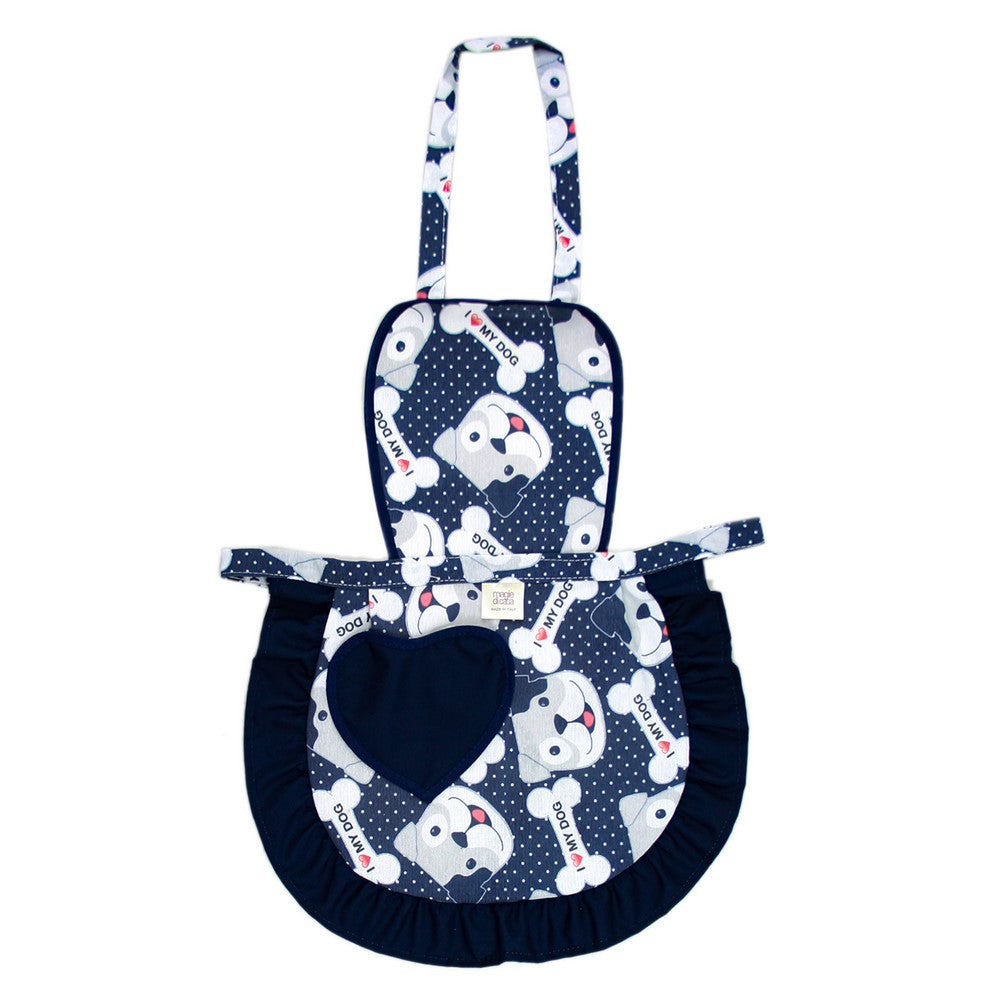 Grembiulino baby FABRIZIO con pettorina cm.39x50