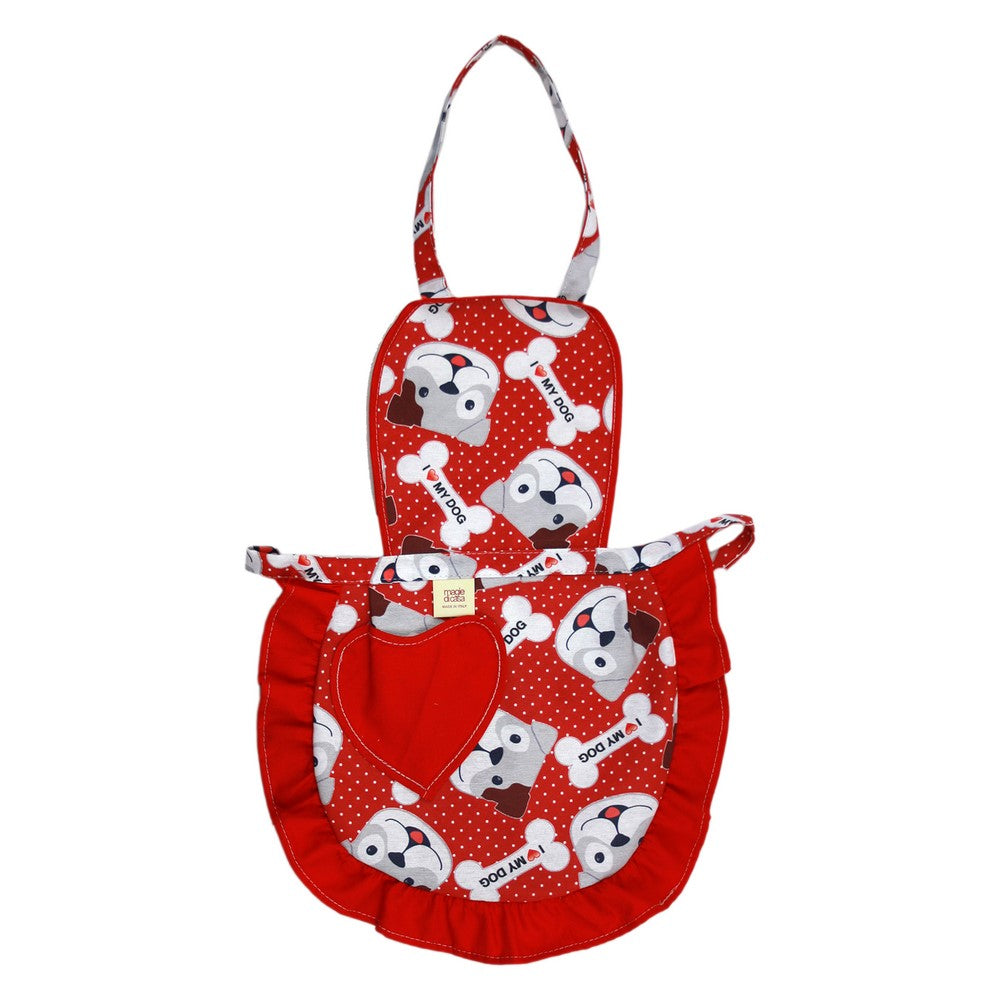 Grembiulino baby FABRIZIO con pettorina cm.39x50
