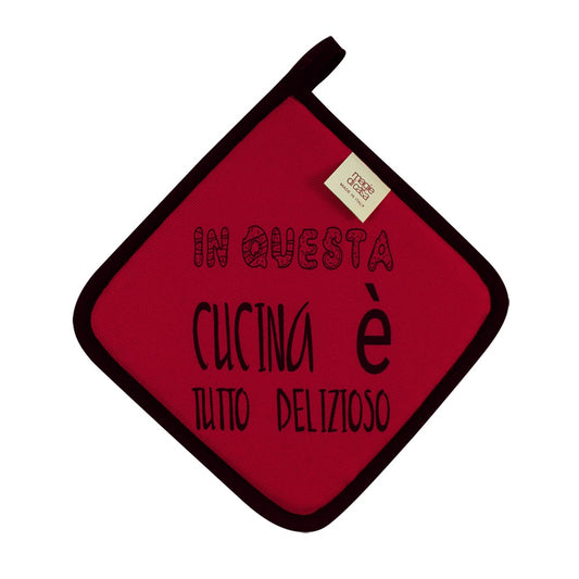 Presina LA CUCINAZZA cm.20x20 con stampe SPIRITOSE