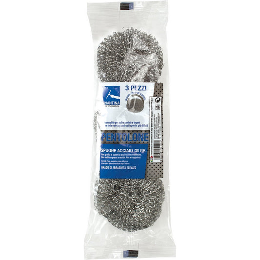 Paglietta acciaio pulizia pentole