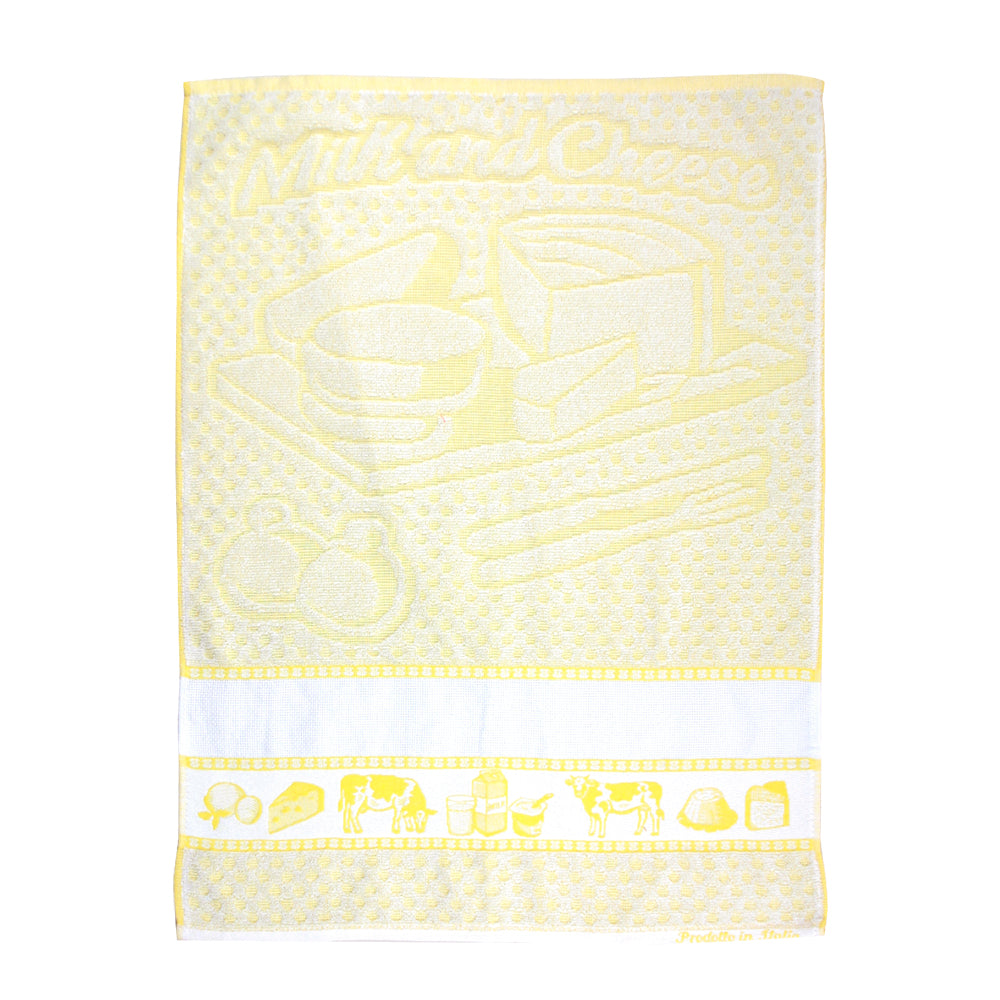 Strofinaccio MILK CHEESE cm.50x70 con fascia da ricamare