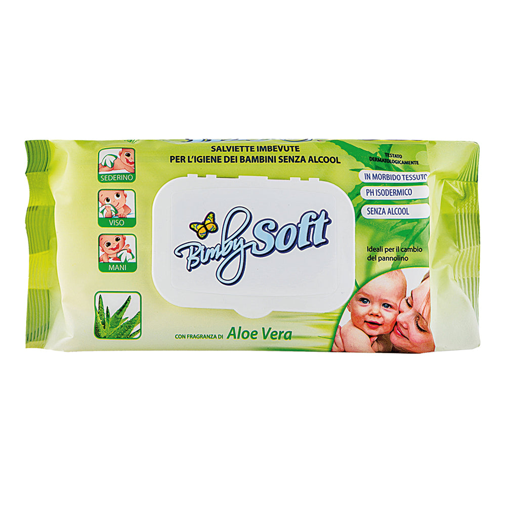 Salviettine Baby 72 strappi, con chiusura pop up. Disponibile in 3 fragranze