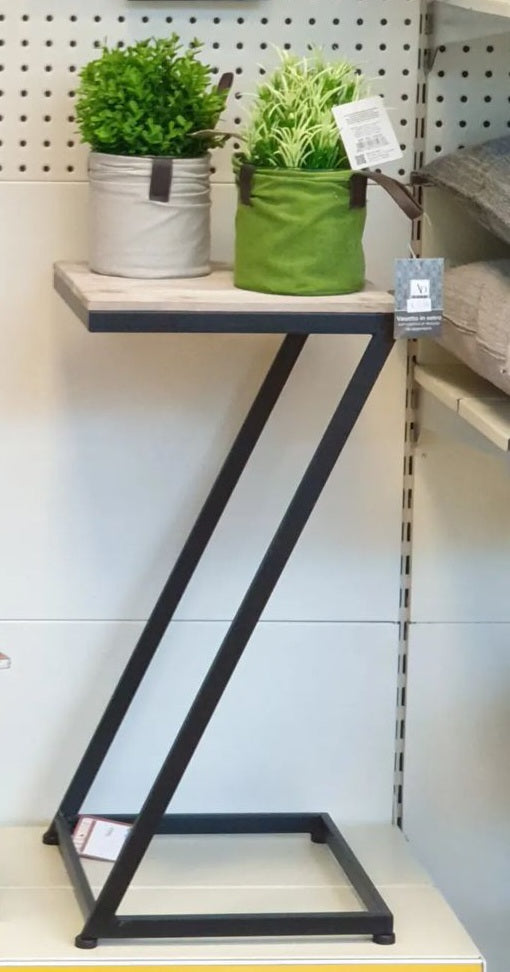 Tavolino metallo e legno