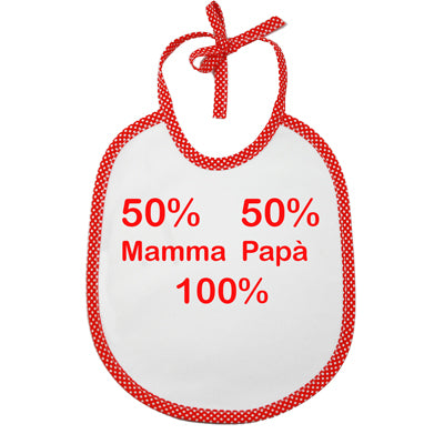 Bavaglino con laccetti personalizzato con il nome che vuoi tu