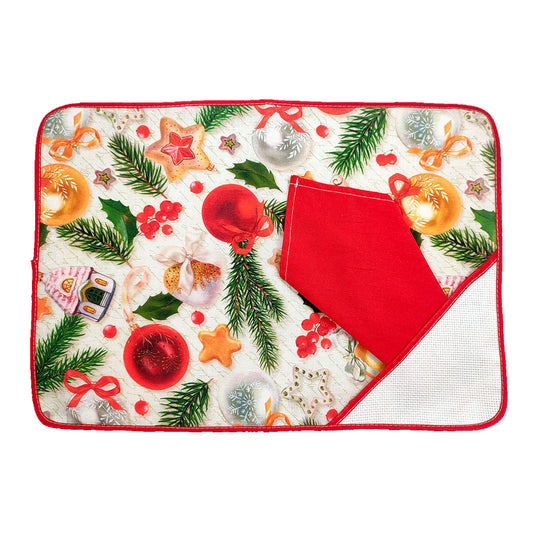 Set I Colazione NATALE: tovaglietta+Tovagliolo da ricamare