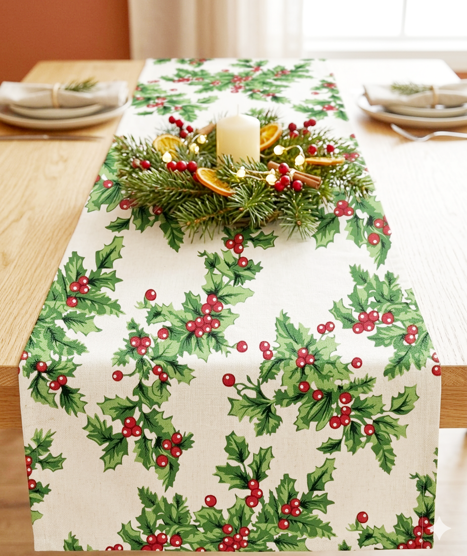 Tovaglia runner cm.46x140 CHRISTMAS sfusa