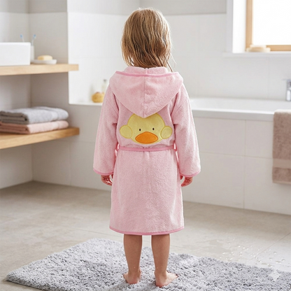 Accappatoio bimbo 4/5 anni in spugna cimata con cappuccio