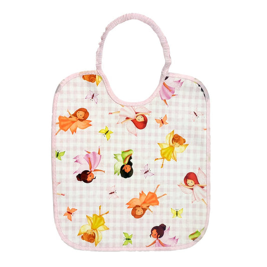 Bavaglino CHARLIE/SPLASH in tela stampata accoppiata cm.25x28 con elastico