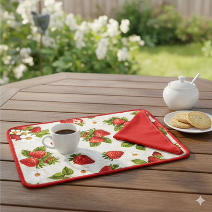 Set prima colazione SUMMER: tovaglietta imbottita+tovagliolo