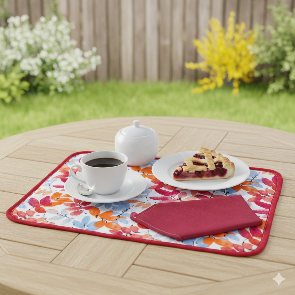Set prima colazione: tovaglietta imbottita+tovagliolo