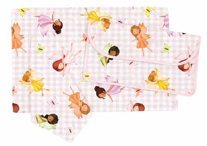 Tris colazione SEBASTIAN:Tovaglietta cm.29x39+Tovagliolo cm.26x26+Bustina cm.17x31 in busta