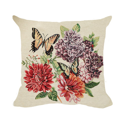 Fodera cuscino GOBELIN cm 45x45 con cerniera dis.BUTTERFLY