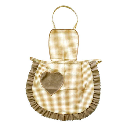 Grembiule pettorina CUORE cm.60x80 con tasca a forma di cuore