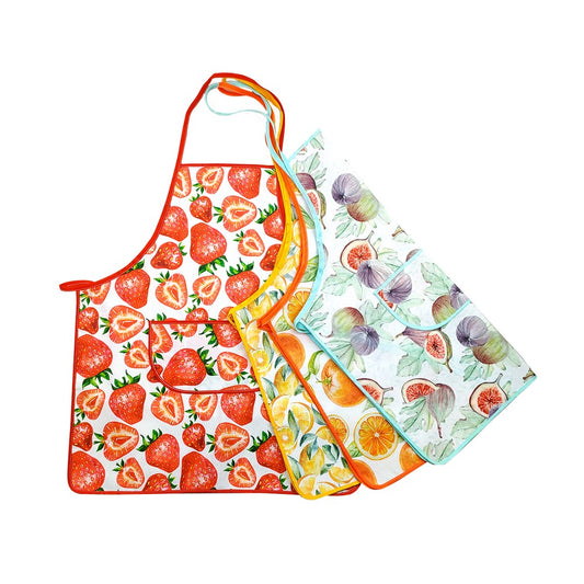 Grembiule intero FRUITS cm. 62x72 con tascone centrale