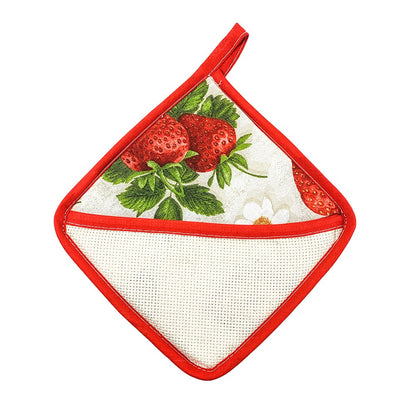 Presina SPRING SUMMER cuore e quadra con tasca in etamine da ricamare
