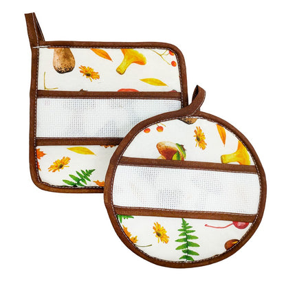 Presina quadrata 20x20 o tonda AUTUMN con fascia da ricamare