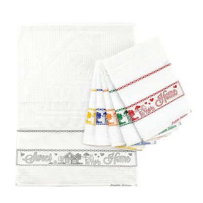 Strofinaccio CASETTE cm.50x70 con fascia da ricamare