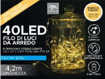 FILO LUCI LED BIANCO CALDO