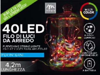 FILO LUCI 40 LED MULTICOLOR