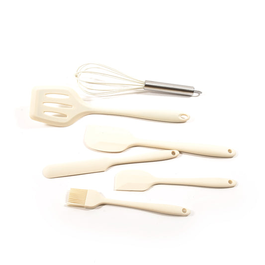 Set 6 utensili in silicone bianco