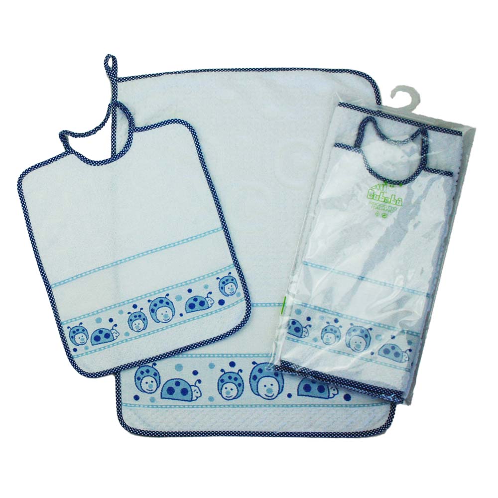 Completo 2 pezzi KOALA:asciugamano+bavetta con elastico