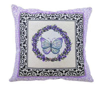 Fodera cuscino GOBELIN cm 45x45 con cerniera dis.LAVENDEL