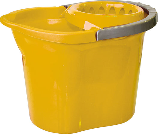 Secchio con strizzatore giallo/blu 10 lt