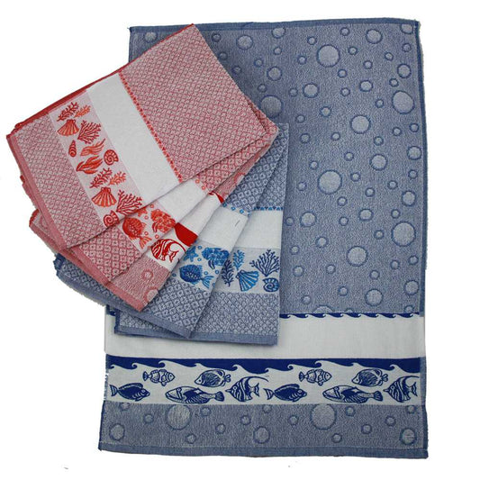 Strofinaccio da Ricamare MARE spugna cm.50X65
